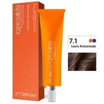 Coloração Especialista Probelle 7.1 Louro Médio Acizentado 50 G