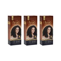 Coloraçao Fleury 3.0 Castanho Escuro - Kit Com 3Un