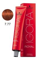 Coloração Igora Royal 7-77 Louro Médio Cobre Extra 60g