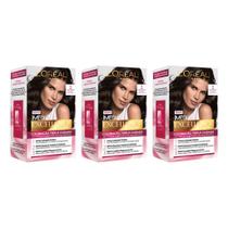 Coloraçao Imedia 3 Castanho Escuro - Kit Com 3Un