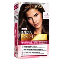 Coloração Imédia Excellence Creme 5.1 Castanho Claro Acinzentado - Loreal
