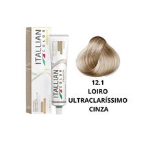 Coloração Italian Premium 12.1 Loiro Ultraclaríssimo Cinza