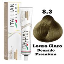 Coloração Itallian Color 60g Louro Claro Dourado Premium 8.3