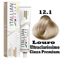 Coloração Itallian Color 60g Louro Ultraclaríssimo Cinza Premium 12.1