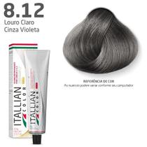 Coloração Itallian Color Louro Claro Cinza Violeta 8.12 60g