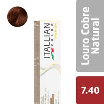 Coloração Itallian Color Premium 7.40 Louro Cobre Natural - 60g