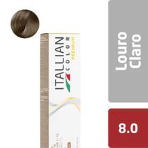 Coloração Itallian Color Premium 8.0 Louro Calro - 60g
