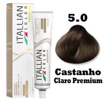 Coloração Itallian Premium 60g Castanho Claro 5.0