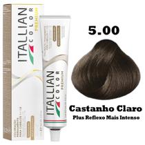 Coloração Itallian Premium 60g Castanho Claro PluS 5.00 -Reflexo Mais Intenso