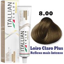 Coloração Itallian Premium 60g Louro Claro Plus 8.00 Reflexo Mais Intenso Coloração Itallian Premium 60g Louro Claro Plus 8.00 Reflexo Mais Intenso