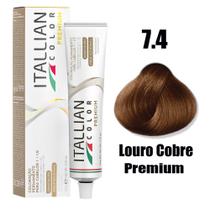 Coloração Itallian Premium Louro Cobre 7.4 - 60g