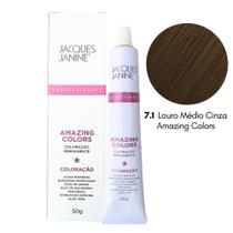 Coloração Jacques Janine 7.1 Louro Médio Cinza 50g