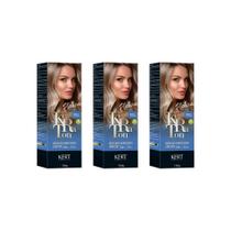 Coloraçao Keraton Banho De Brilho Platina Prata Claro - 3Un