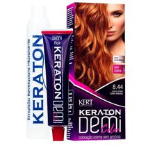 Coloração Keraton Demi Color Louro Claro Cobre Intenso 8.44