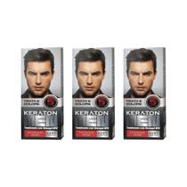 Coloraçao Keraton Men Cast Medio - Kit C/3Un