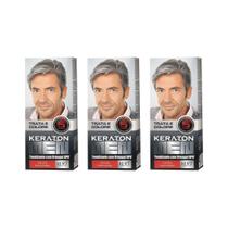 Coloraçao Keraton Men Cinza Natural - Kit C/3Un