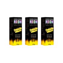 Coloraçao Keraton Neon Colors Plutonic Yellow 100G-Kit C/3un