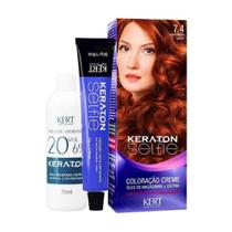 Coloração Keraton Selfie 7.4 Louro Médio Cobre