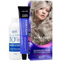 Coloração keraton selfie - 9.8 louro muito claqro pérola - baixa concentração de amônia - kert