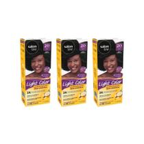 Coloraçao Light Color 2.0 Preto - Kit Com 3Un