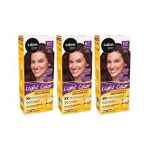 Coloraçao Light Color 6.7 Chocolate - Kit Com 3Un