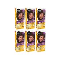 Coloraçao Light Color 7.7 Marrom Dourado - Kit Com 6Un