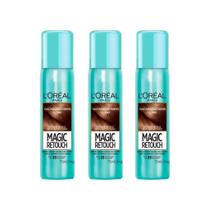 Coloraçao Loreal Magic Retouch 75Ml Spray Castanho Claro-3Un