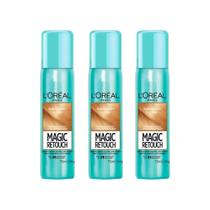 Coloraçao Loreal Magic Retouch 75Ml Spray Louro Claro - 3Un