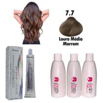 Coloração Mairibel 7.7 Louro Médio Marrrom + Ox 90ml