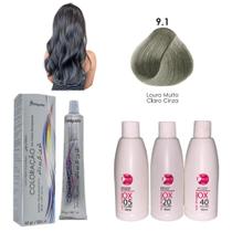 Coloração Mairibel 9.1 Louro Ultra Claro Platino + Ox 90ml Coloração Mairibel 9.1 Louro Ultra Claro Platino + Ox 90ml