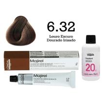 Coloração Majirel 6.32 Louro Escuro Dourado Irisado + Oxi 20 Vol 75ml L'Oréal Coloração Majirel 6.32 Louro Escuro Dourado Irisado + Oxi 20 Vol 75ml L'Oréal