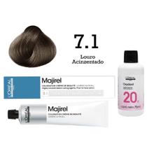 Coloração Majirel 7.1 Louro Acinzentado + Emulsão Oxi 20 Vol. 75ml L'Oréal