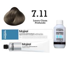 Coloração Majirel 7.11 Louro Cinza Profundo + Emulsão Oxi 20 Vol. 75ml L'Oréal