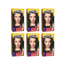 Coloração Marcia Liquida 3.0 Castanho Escuro - Kit C/6Un
