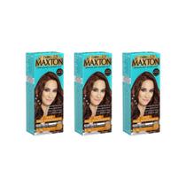 Coloraçao Maxton 5.74 Chocolate Intenso Acobreado-Kit 3Un