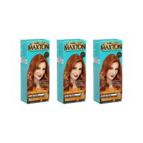 Coloraçao Maxton 7.4 Louro Medio Acobreado-Kit C/3Un