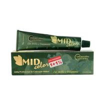 Coloração Mid Color 1.0 Preto Midori 60gr Profissional Tinta de cabelo tintura tonalizante Coloração Mid Color 1.0 Preto Midori 60gr Profissional Tinta de cabelo tintura tonalizante
