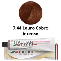 Coloração Permanente 7.44 Louro Cobre Intenso Itallia. Color Professional - Ital. HairTech