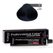 Coloração Professional Color 1.1 Preto Azulado 60g - Yamá