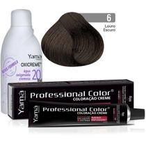 Coloração Professional Color 6.0 Louro Escuro + Ox 20vol. - Yamá