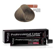 Coloração Professional Color 7.17 Louro Médido Acinzentado Marrom 60g - Yamá