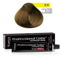Coloração Professional Color 7.31 Louro Médio Dourado Acinzentado 60g - Yamá Coloração Professional Color 7.31 Louro Médio Dourado Acinzentado 60g - Yamá