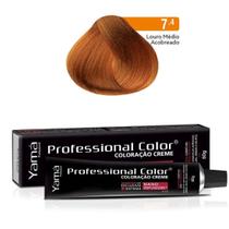 Coloração Professional Color 7.4 Louro Médio Acobreado 60g - Yamá