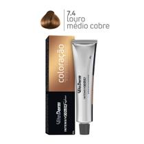 Coloração Profissional 7.4 Louro Médio Cobre 60g - Vita Derm - Coloração Permanente em Creme
