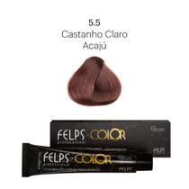 Coloração Profissional Felps Color Castanho Claro Acajú 5.5 - 60g Coloração Profissional Felps Color Castanho Claro Acajú 5.5 - 60g