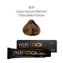 Coloração Profissional Felps Color Louro Escuro Marrom Chocolate Intenso 6.77- 60g Coloração Profissional Felps Color Louro Escuro Marrom Chocolate Intenso 6.77- 60g