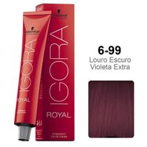 Coloração Schwarzkopf Igora 6-99 Louro Escuro Violeta Extra
