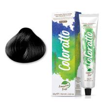 Coloração Sem Amônia Coloratto Itallian Profissional 60g COR:1.0 Preto
