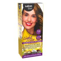 Coloração suave Light Color 7.0 Louro Natural Salon Line Sem Amônia - Tonalizante