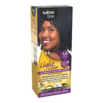 Coloração suave salon line light color 1.0 preto azulado